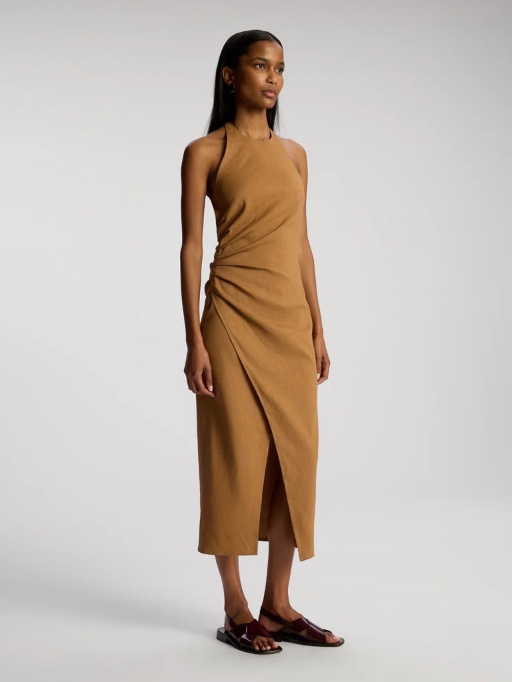 ALC Sylvie Linen Midi Halter Dress - NWT - rare color